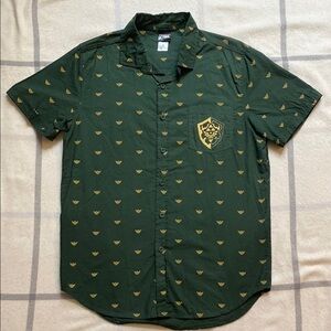 The Legend of Zelda Green Short Sleeve Men's Shirt Size Small